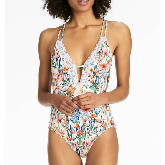 Lucky Brand Other - Lucky Brand Garden One Piece Swimwear Sz Large